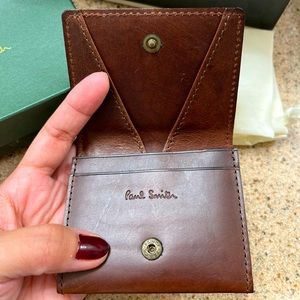 Paul smith small brown leather wallet card case good condition.